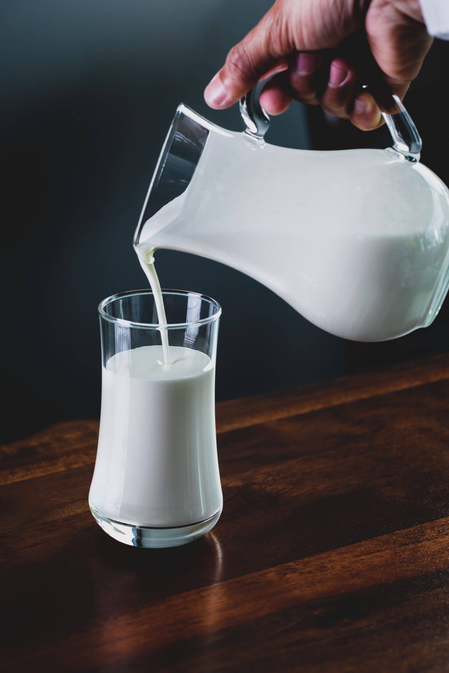healthy glass of milk