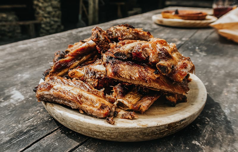 plate of meat high in protein